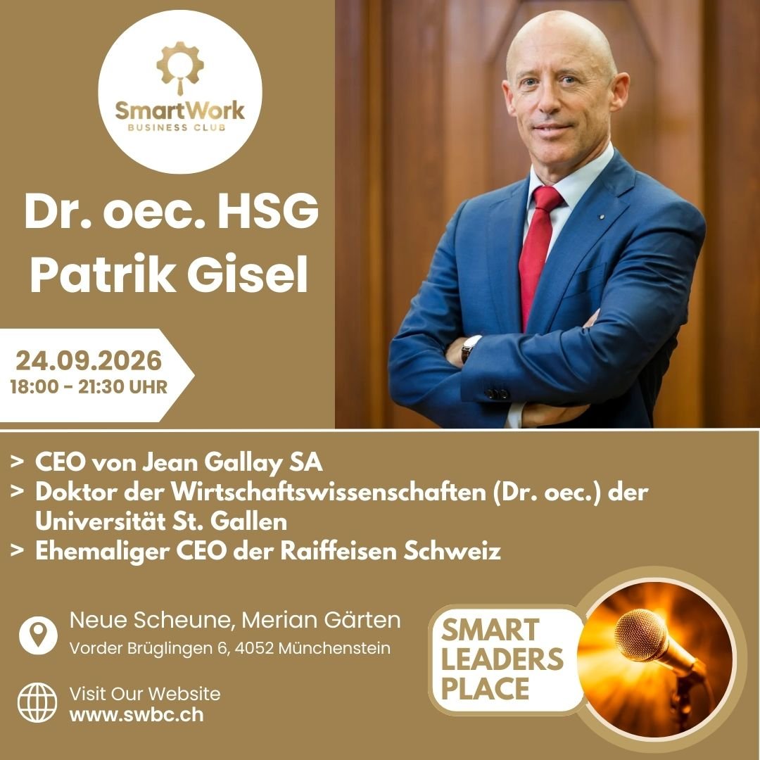 Eventposter mit Dr. Patrik Gisel für den 24.09.2026
